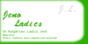 jeno ladics business card