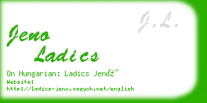 jeno ladics business card